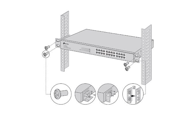 TP-LINK Rack-mounting Bracket Kit Screws Included 22x43.9x42 mm