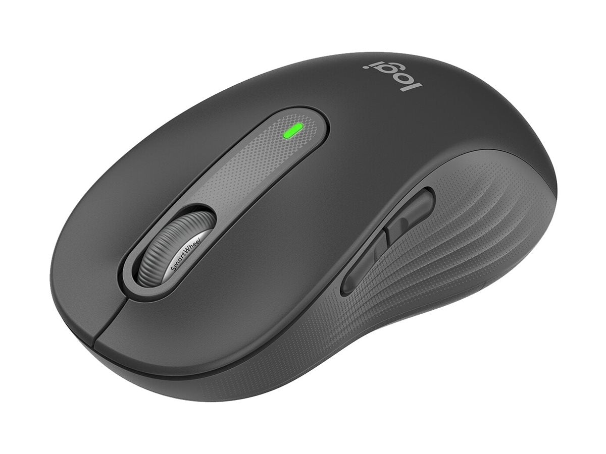 LOGITECH LOGITECH Signature M650 L Mouse large size optical 5 buttons wireless Bluetooth 2.4 GHz Bolt USB receiver graphite