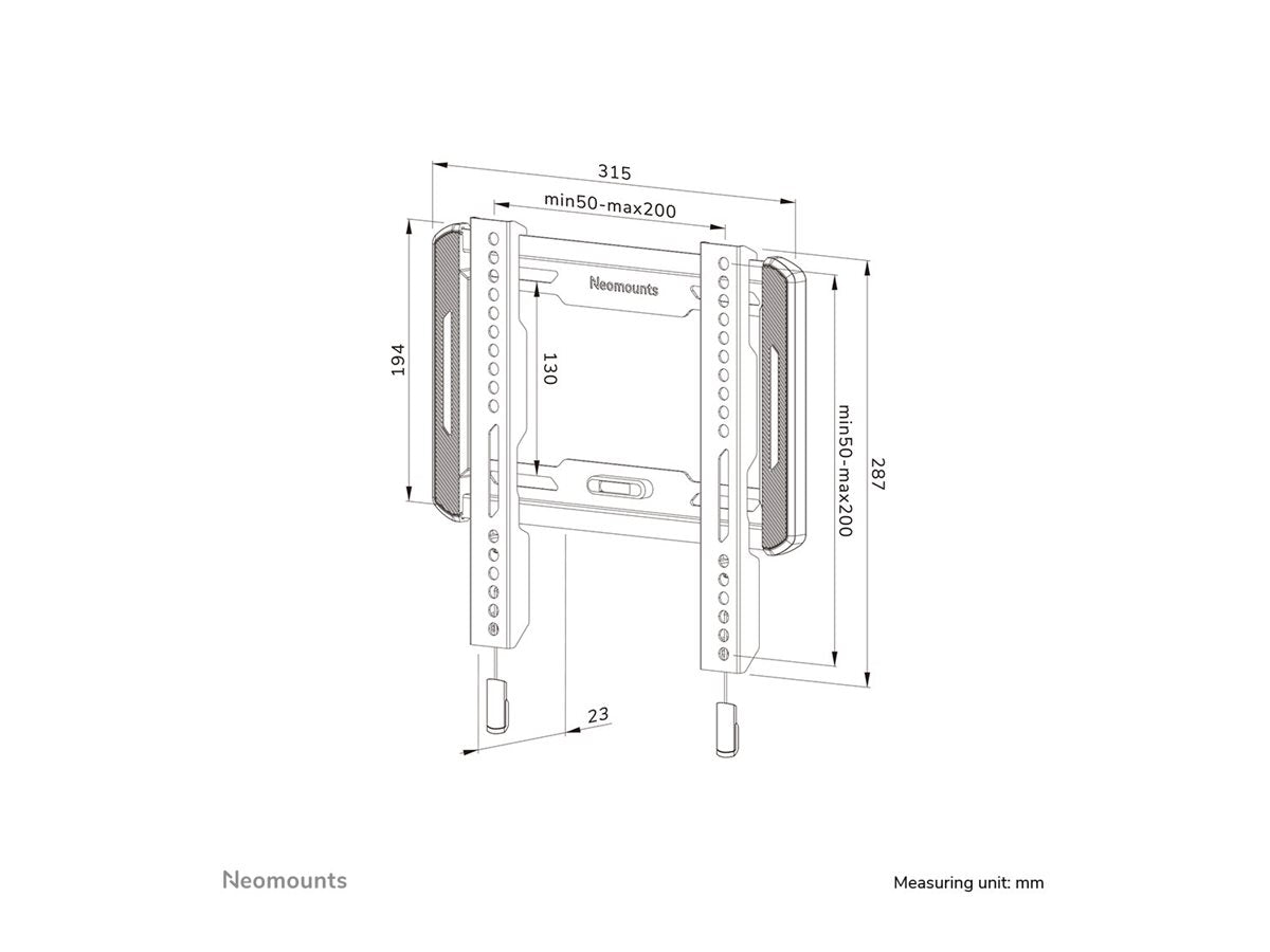 NEOMOUNTS WL30-550BL12 Support pour écran mural 24-65p - ultra-plat - installation facile