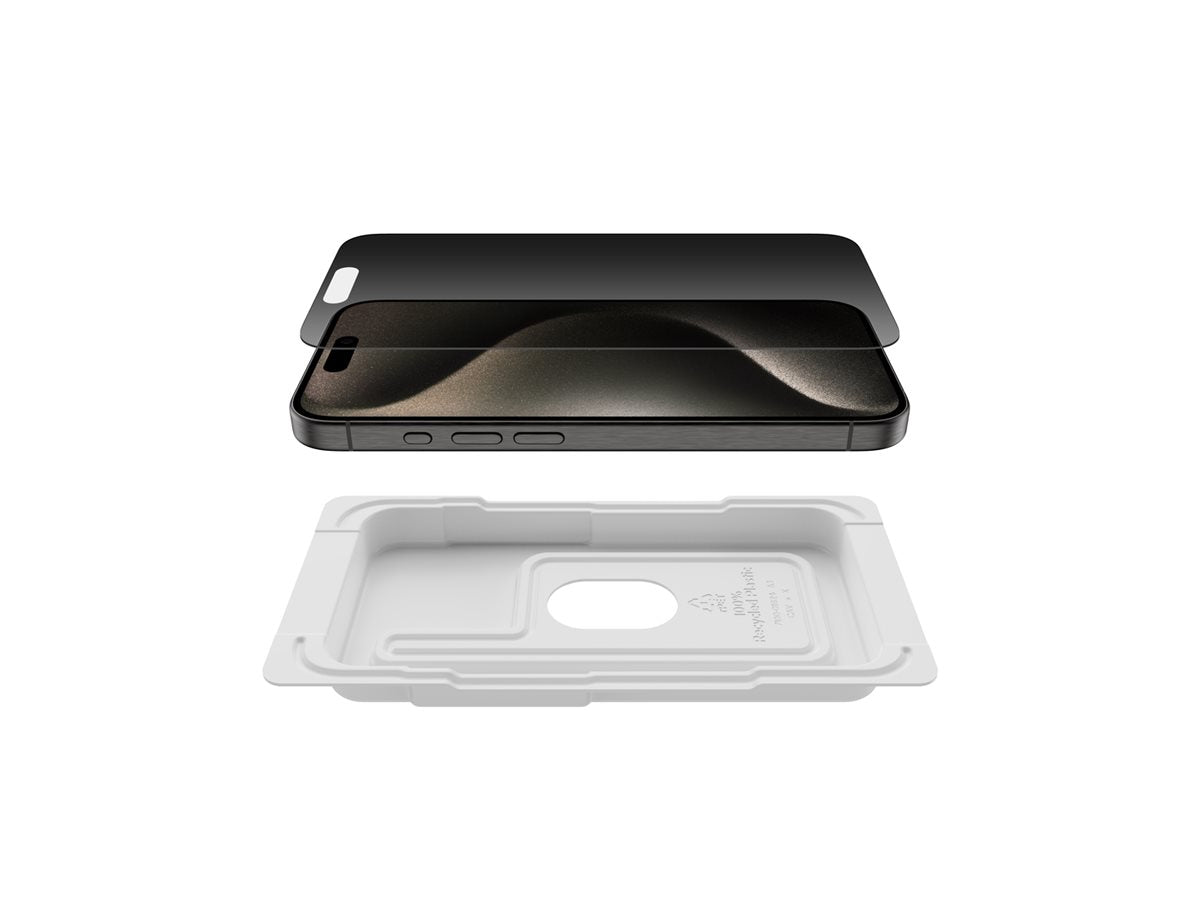 BELKIN BELKIN ScreenForce Pro TemperedGlass Privacy AM Screen Protection for iPhone 15 Pro
