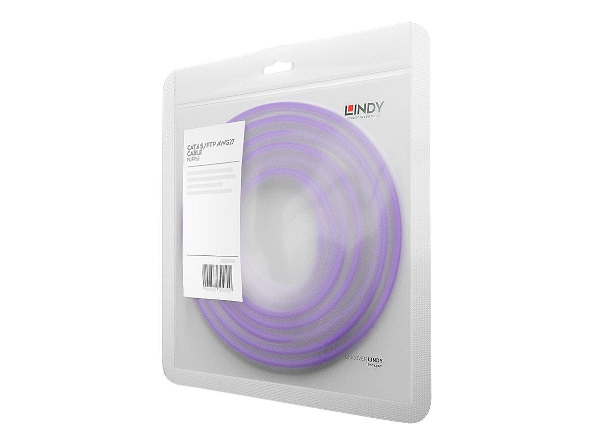 LINDY Cat.6 S/FTP Cable Purple 10m Patch Cable