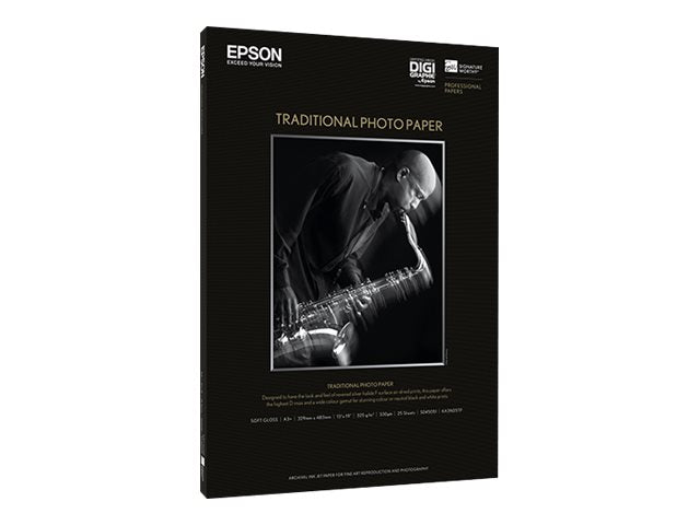 EPSON S045050 Traditional photo  papier inkjet 330g/m2 A4 25 feuilles pack de 1