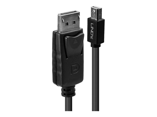 LINDY Mini DP to DP Cable black 5m MiniDisplayPort to DisplayPort