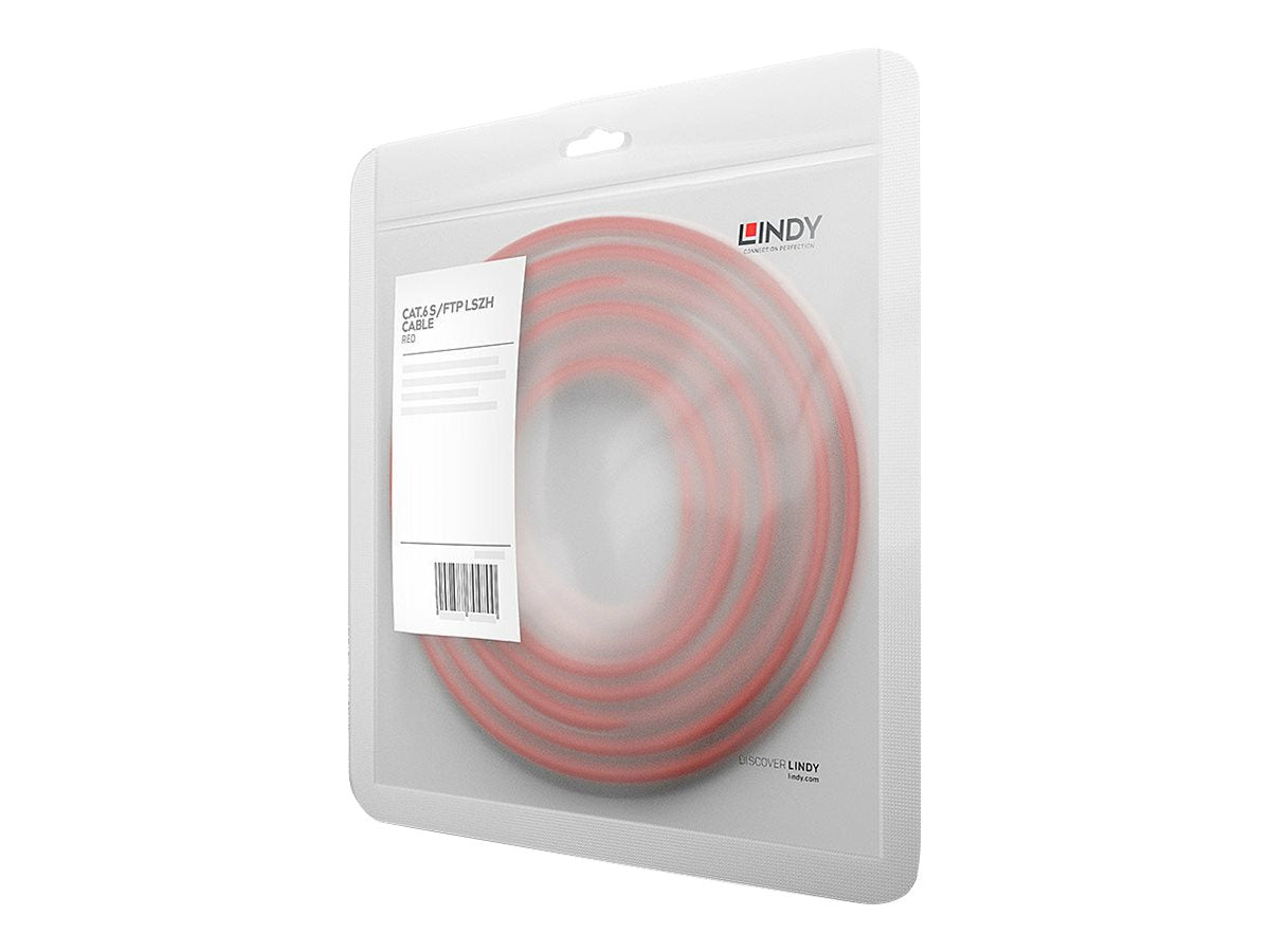 LINDY LINDY S/FTP Cat.6 Cable Red 2m LSOH incl. Testprotocol