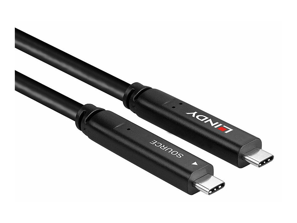 LINDY 15m USB 3.2 Gen 2 and DP 1.4 Type C Hybrid Cable