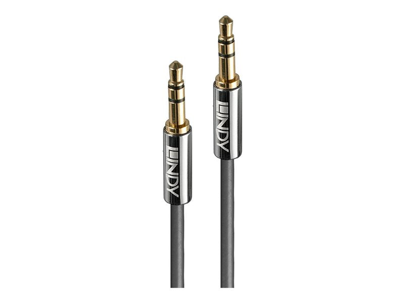 LINDY Cromo Line Audio Cable Stereo 3.5mm-3.5mm M-M 0.5m anthrazit