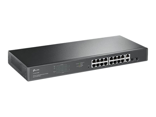 TP-LINK TP-LINK 18-Port Gigabit Rackmount Switch with 16-Port PoE+