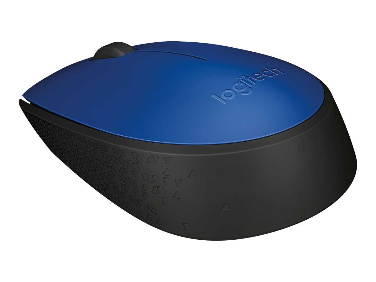 LOGITECH M171 Mouse right and left-handed wireless 2.4 GHz USB wireless receiver black blue