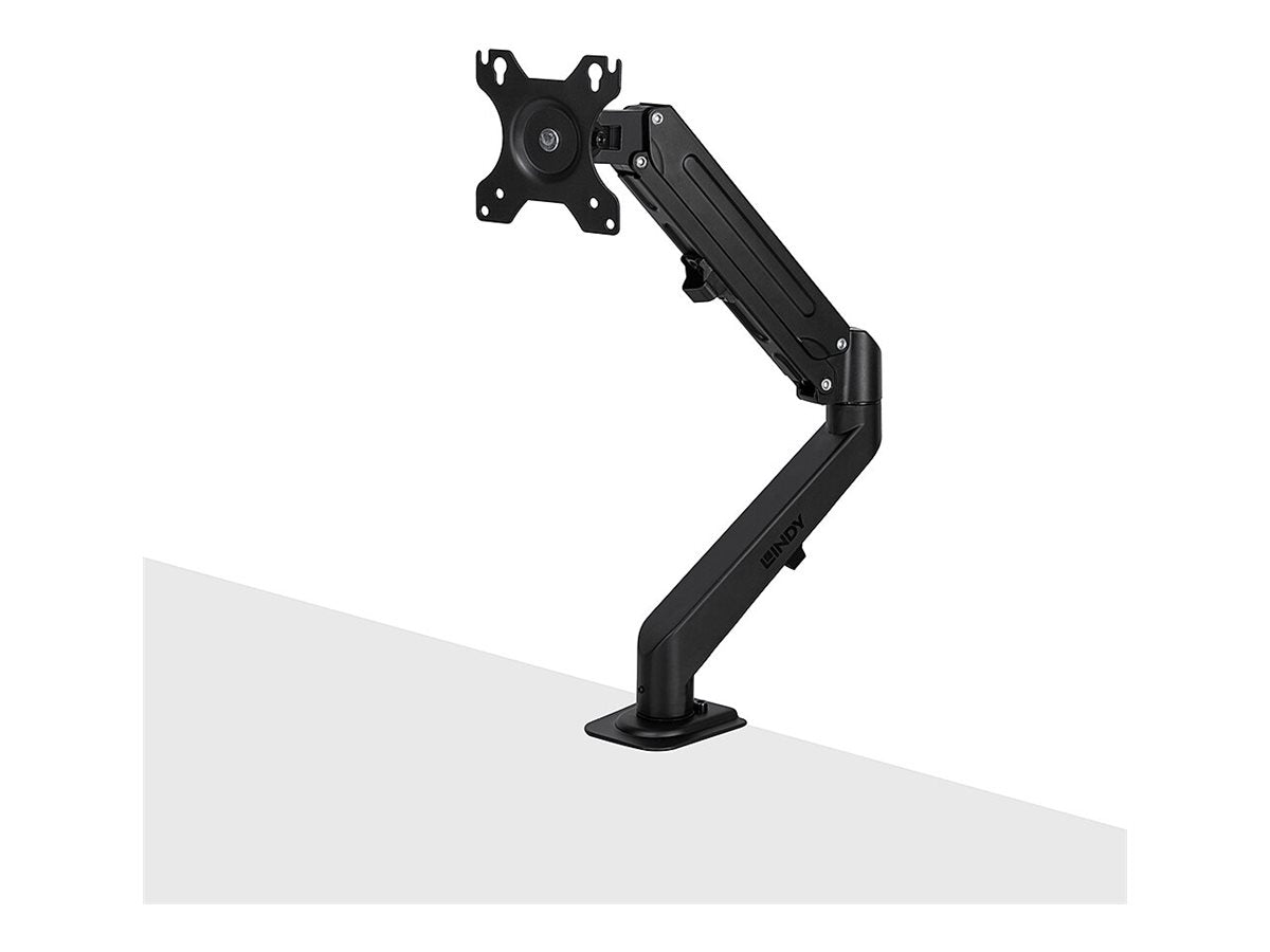LINDY Single Mount Desktop Gas Spring Arm - Black