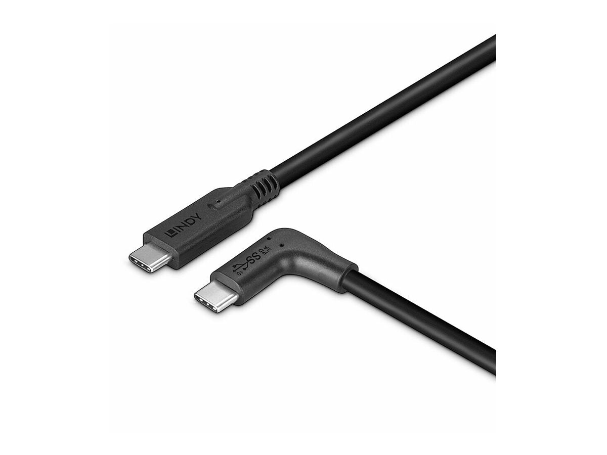 LINDY 0.5m USB 3.2 Type C Cable 90 Right Angle