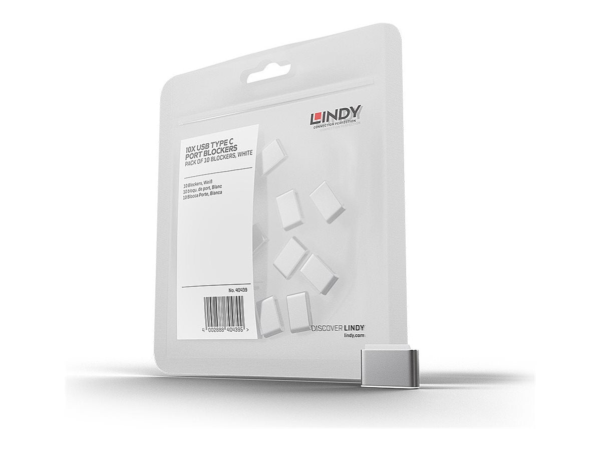 LINDY USB Type C Port Blockers Pack of 10 White