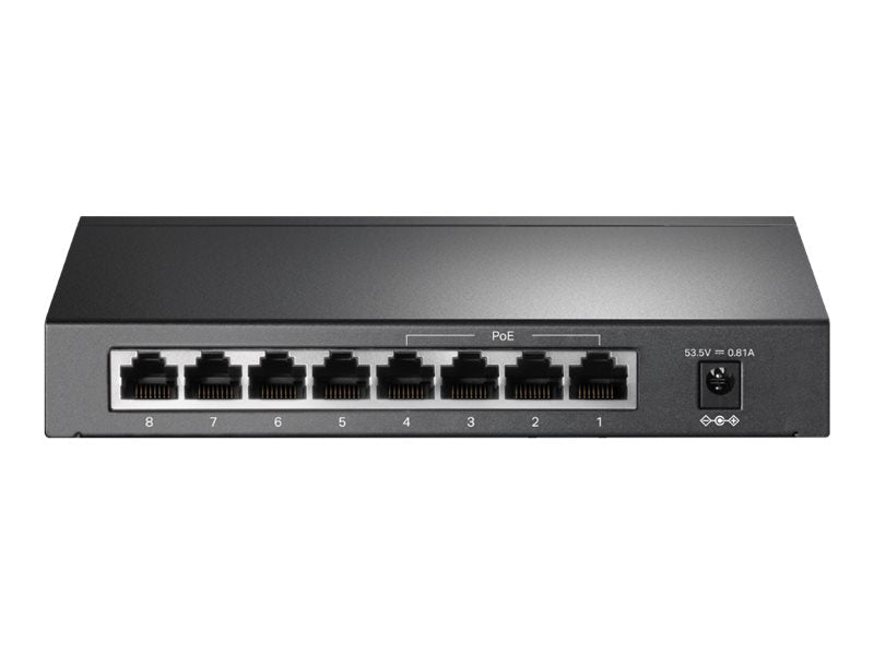 TP-LINK TL-SF1008LP 8-Port 10/100 Mbps Desktop Switch with 4-Port PoE 41W PoE budget