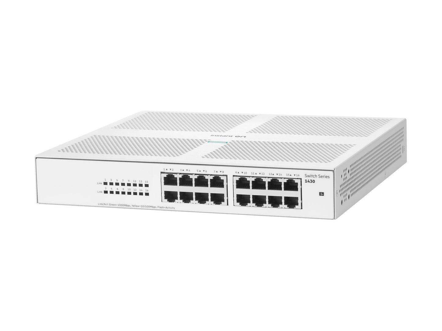 HPE Networking Instant On 1430 16G Switch Commutateur non géré 16 x 10/100/1000 de bureau Montable sur rack fixation murale BTO