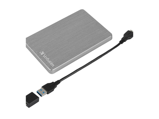 VERBATIM STORENGO ALU SLIM 2.5p 6.35CM 1To USB 3.2 GEN1 SILVER WCF (P)