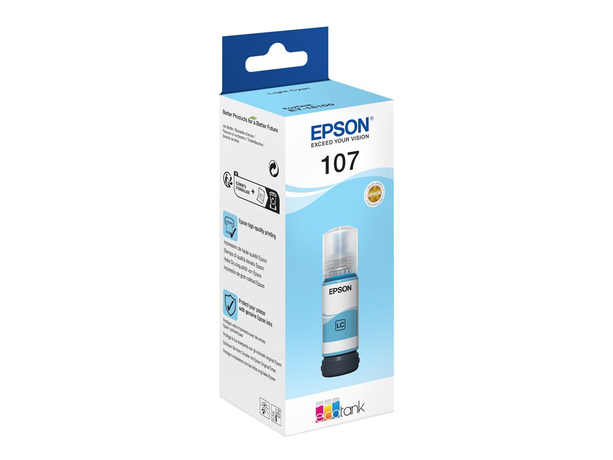 EPSON 1LB 107 EcoTank Light Cyan Ink Bottle
