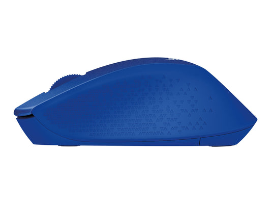 LOGITECH M330 SILENT PLUS Mouse 3 buttons wireless 2.4 GHz USB wireless receiver blue