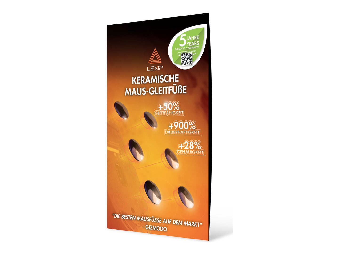 LEXIP - MO42 - PATINS CERAMIQUES POUR SOURIS - DE PC/MAC