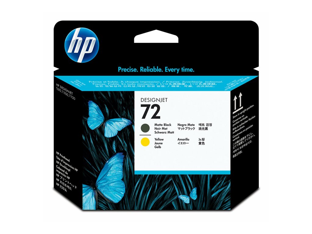 HP 72 original printhead C9384A matte black and yellow standard capacity 1-pack