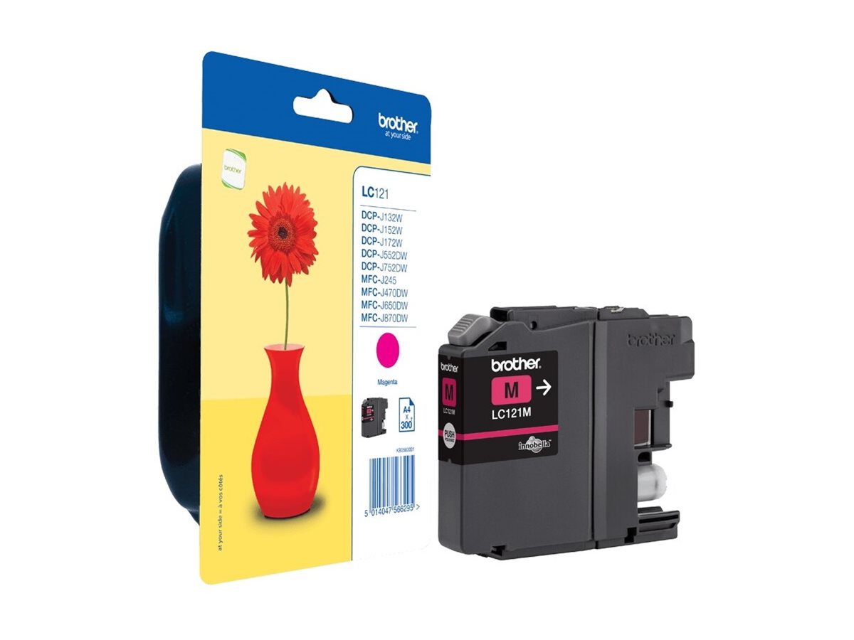 BROTHER LC-121 cartouche d encre magenta capacité standard 300 pages pack de 1