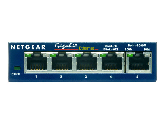 NETGEAR SWITCH 5 PORTS 10/100/1000 MBPS NON RACKABLE - NON MANAGEABLE BOITIER METAL