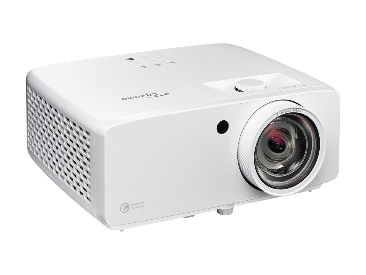 OPTOMA Vidéoprojecteur ZH521ST FHD 1920x1080 5300lm LASER ST 2 000 000:1 TR 0.79:1 2H VGA USB-A Power RJ45 HP 1x15W Blanc