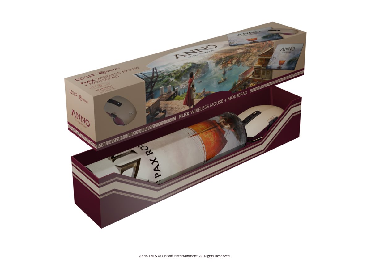 LEXIP LEXIP X UBISOFT ANNO 117 Bundle Flex Pro-Air Mouse + Mousepad