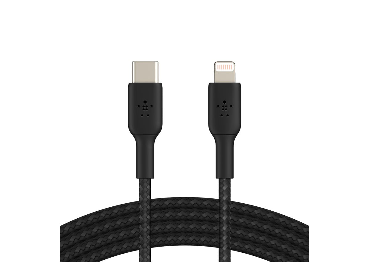 BELKIN BOOST CHARGE USB-C to Lightning Cable Braided 2M Black