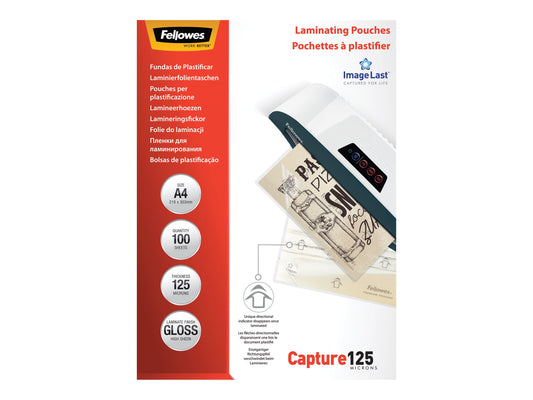 FELLOWES IL POCHETTES A4 125 MICRONS X 100