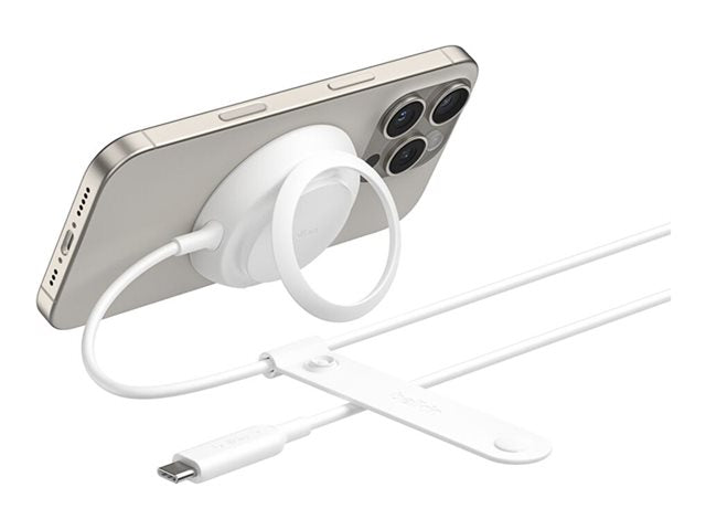 BELKIN BELKIN UltraCharge 25w Qi2 Pad with kickstand White