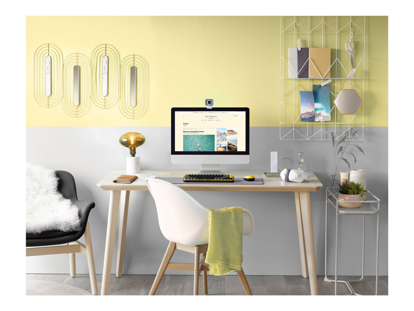 LOGITECH Desk Mat Studio Series Mouse pad mid grey