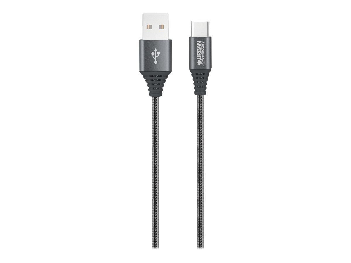 URBAN FACTORY BRAIDEE CABLE EN NYLON TRESSE USB-C 1.50M