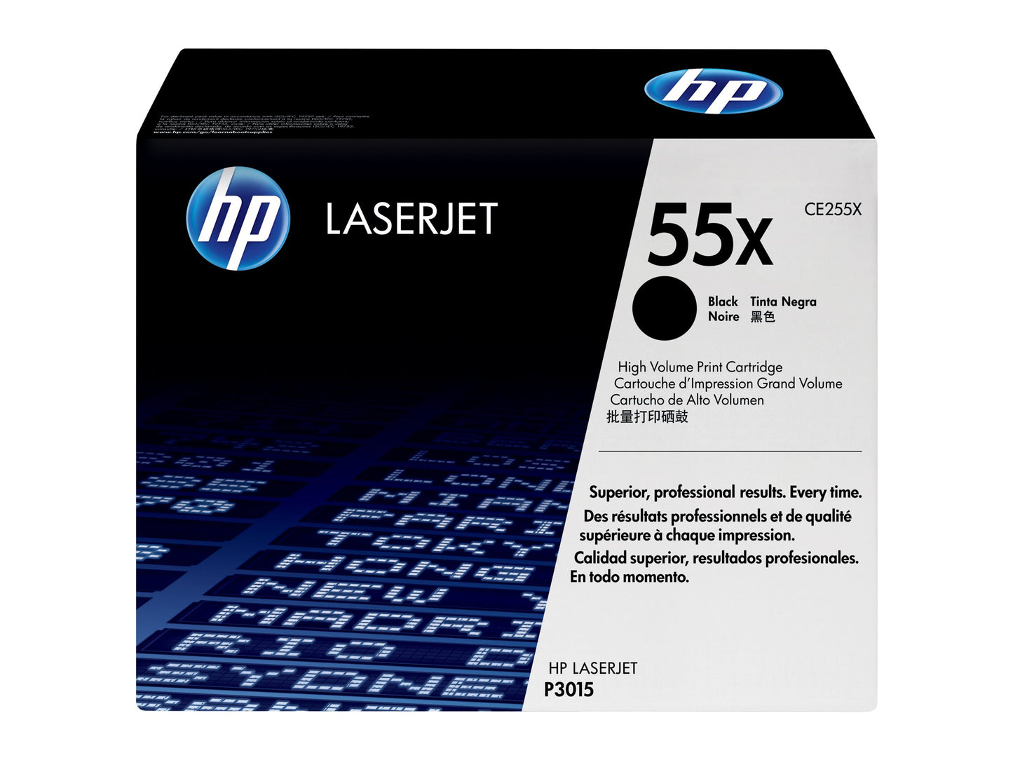 HP 55X original LaserJet Toner cartridge CE255X black standard capacity 12.500 pages 1-pack