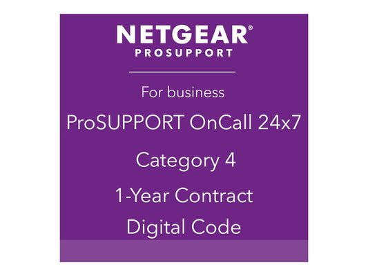 NETGEAR Pack ProSUPPORT 1 an OnCall 24/7 Catégorie 4