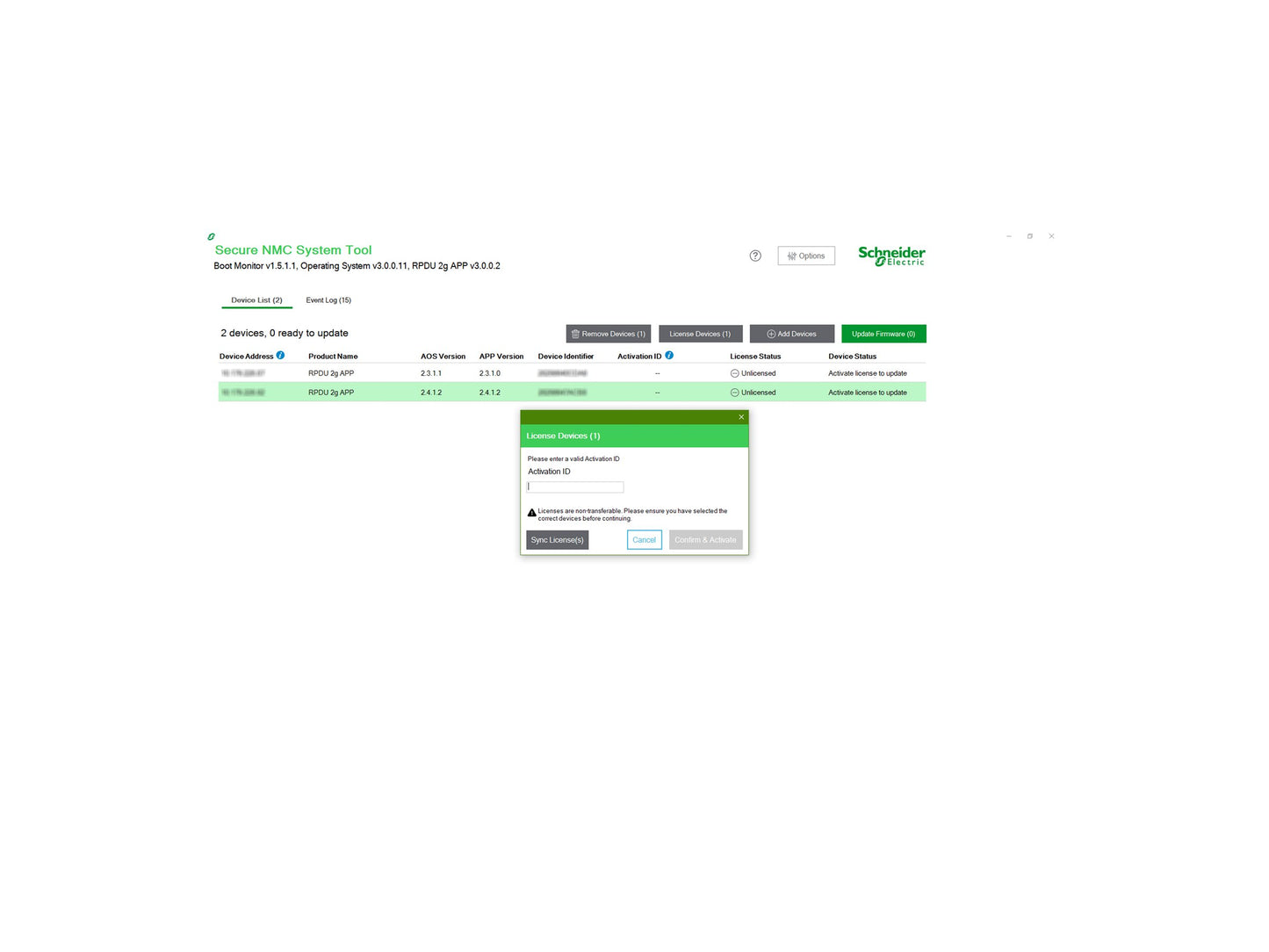 APC NMC3 for 1-Ph rPDU - 1 Year Support Contract License