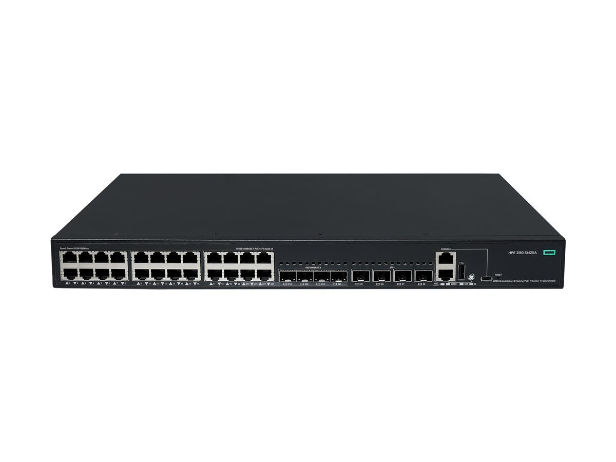 HEWLETT PACKARD ENTERPRISE HPE Networking CW 2150 24p 10M/100M/1G PoE+ 4p SFP 1G Combo 4p SFP+ 1G/10G 405W Switch EU en