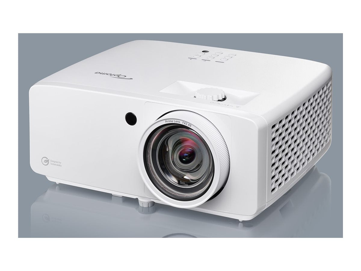 OPTOMA Vidéoprojecteur ZH521ST FHD 1920x1080 5300lm LASER ST 2 000 000:1 TR 0.79:1 2H VGA USB-A Power RJ45 HP 1x15W Blanc