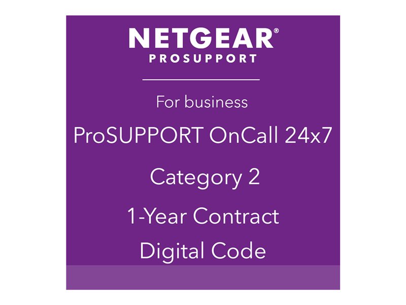NETGEAR Pack ProSUPPORT 1 an OnCall 24/7 Catégorie 2