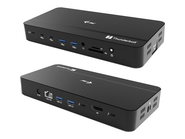 I-TEC TB5 Triple DisplayDS 2xTB5 1xDP 1x2.5GLAN 1xM.2 slot 1xAudio/Mic 2xUSB-C Gen2 2xUSB-A Gen2 2xUSB 2.0 SD+TF Cardreader PD 140W