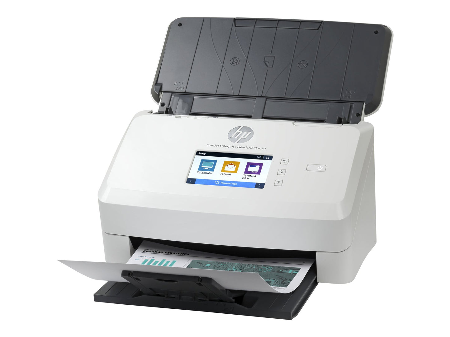 HP ScanJet Enterprise Flow N7000 snw1 Document scanner CMOS CIS Duplex 216x3100mm 600x600dpi 75ppm ADF 80sheets 7500scans LAN Wi-Fi