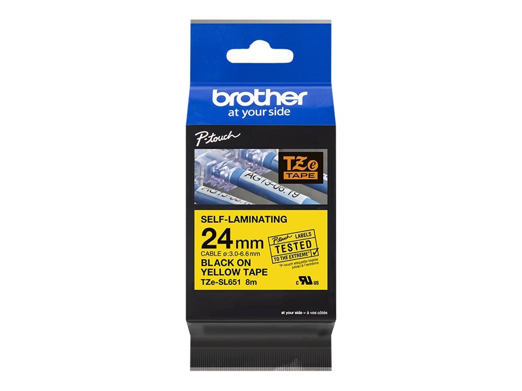 BROTHER TZeSL651 tape Black on Yellow 24mm