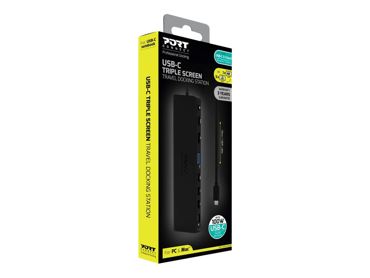 PORT DESIGNS Docking Type C TRAVEL 1x 4K Pro