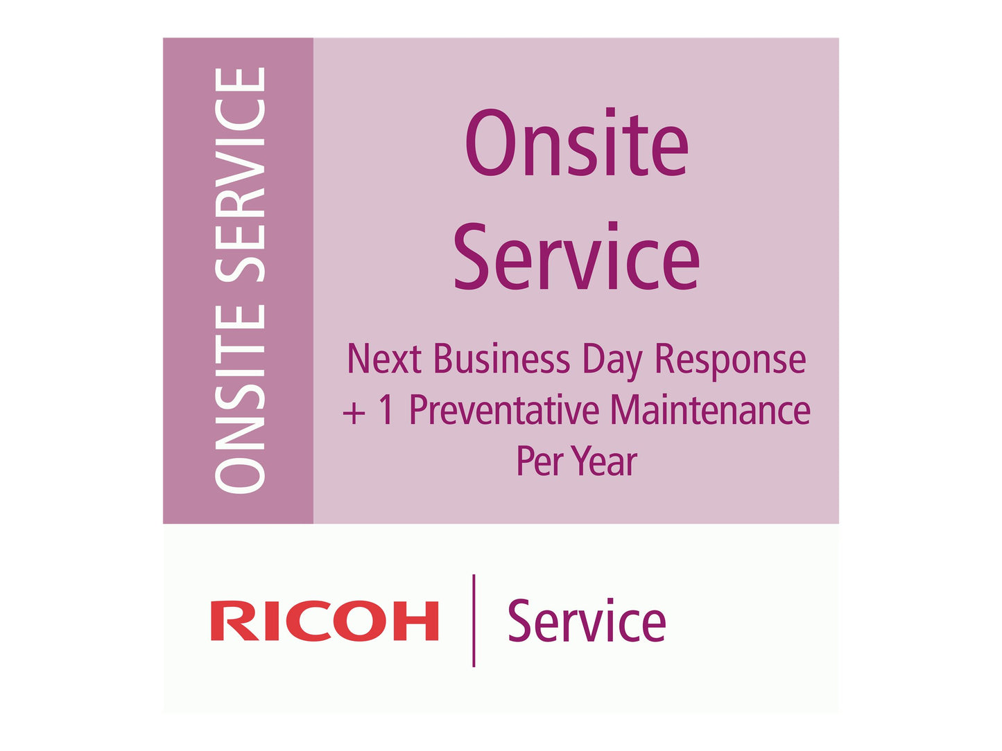 RICOH 1 Year Warranty Renewal: Onsite Service - Next Business Day Response +1 Preventative Maintenance Mid-Vol Production Scanners