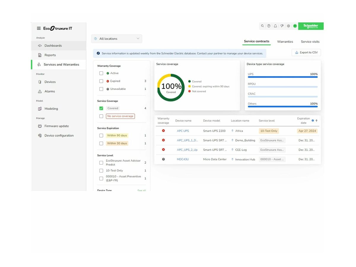 APC EcoStruxure IT Expert 500 nodes 1year billed monthly