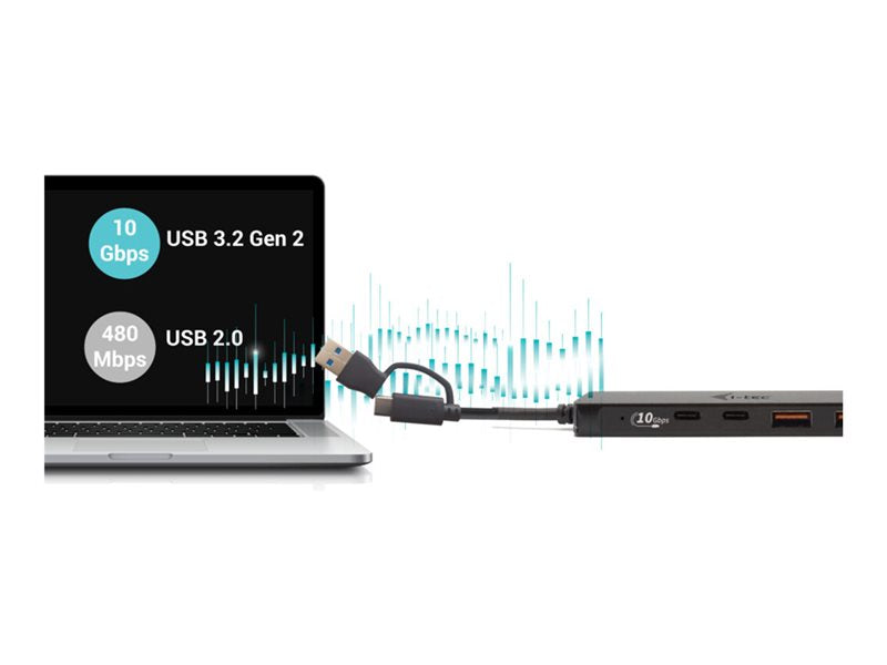 I-TEC I-TEC USB-C Metal HUB 2xUSB 3.0 2xUSB-C 5Gbps without power adapter ideal for Notebook Ultrabook Tablet PC