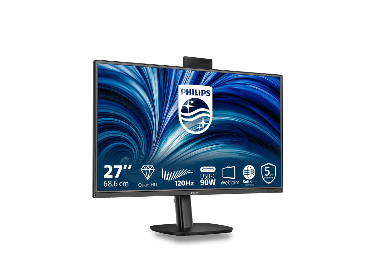 PHILIPS 27p 2560x1440 120Hz IPS Flat H/A 150 MM USB C DOCKING DISPLAY 90W Daisy chain with 27B2N3500J Smart Link Sync