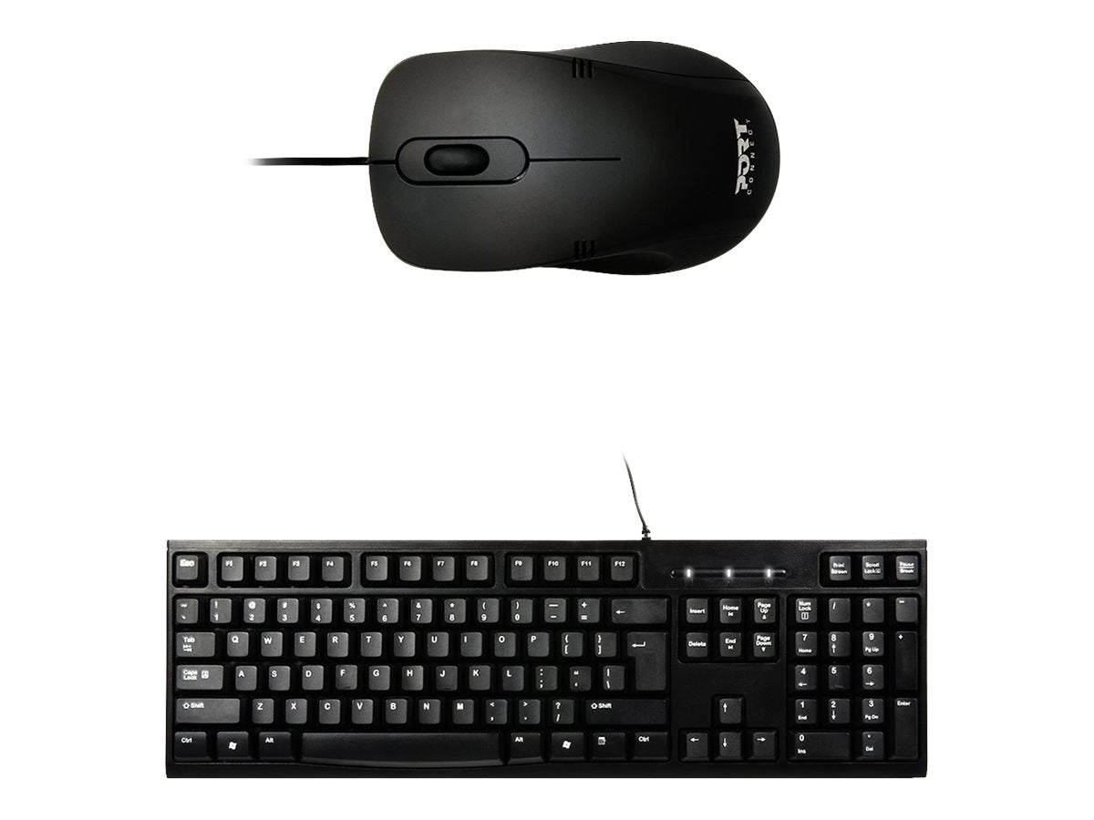 PORT DESIGNS Pack Keyboard + Mouse Budget - Wired - UK