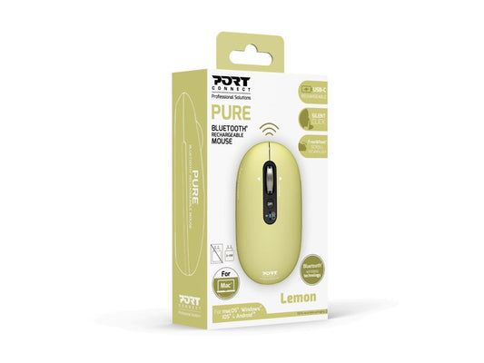 PORT DESIGNS Professional Bluetooth mouse Built-in USB-C rechargeable battery up to 1 month autonomy FreeWheel technology