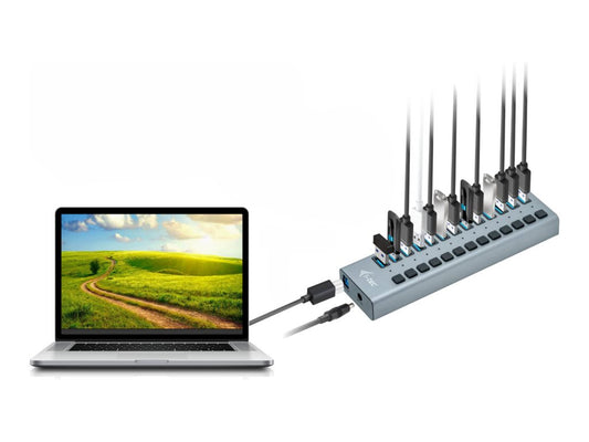 I-TEC USB 3.0 Charging HUB 13port port with external power adapter 60W 13xUSB charging port forTablets Notebooks Ultrabooks PC