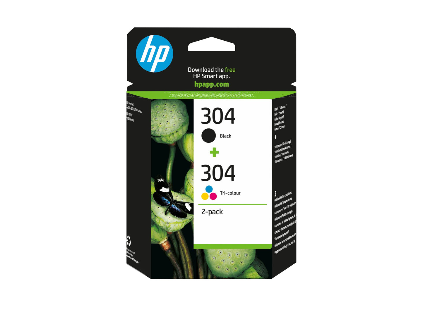 HP 304 2-Pack Black/Tri-color Original Ink Cartridges