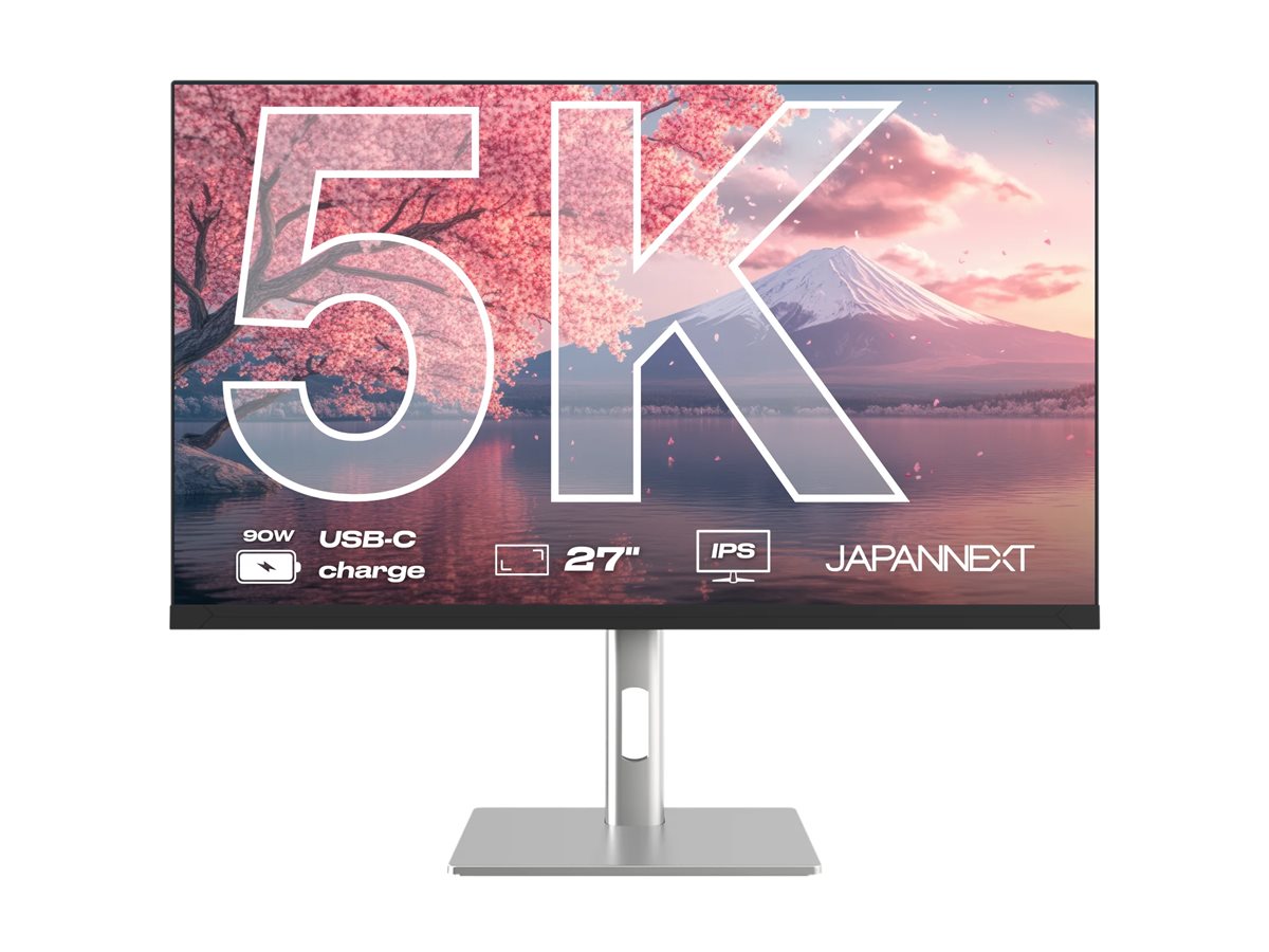 JAPANNEXT JAPANNEXT JN-IPS275K-HSPC9 - Ecran 27p - 5120x2880 5K 60Hz IPS - 350 cd/m2 - 2000:1 - HDMI - DP - USB-C charge 90W - Blanc